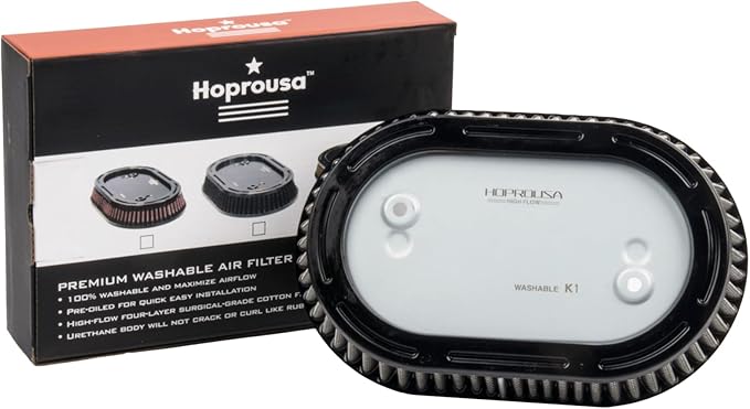 Replacement 29400267 High-Flow Air Filter Compatible with '17-later Touring Road Glide '18-later Softail Milwaukee-Eight Engine Equipped with 114 Air Cleaner Accessories Parts (Sliver)