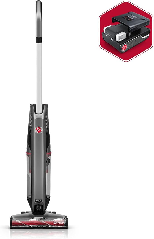 Hoover ONEPWR Evolve Pet Cordless Vacuum Cleaner, Black, Lightweight Stick Vac, Small Upright Vacuum Cleaner, Ideal for Pet Hair, Large Dirt Cup Capacity, Cordless Convenience