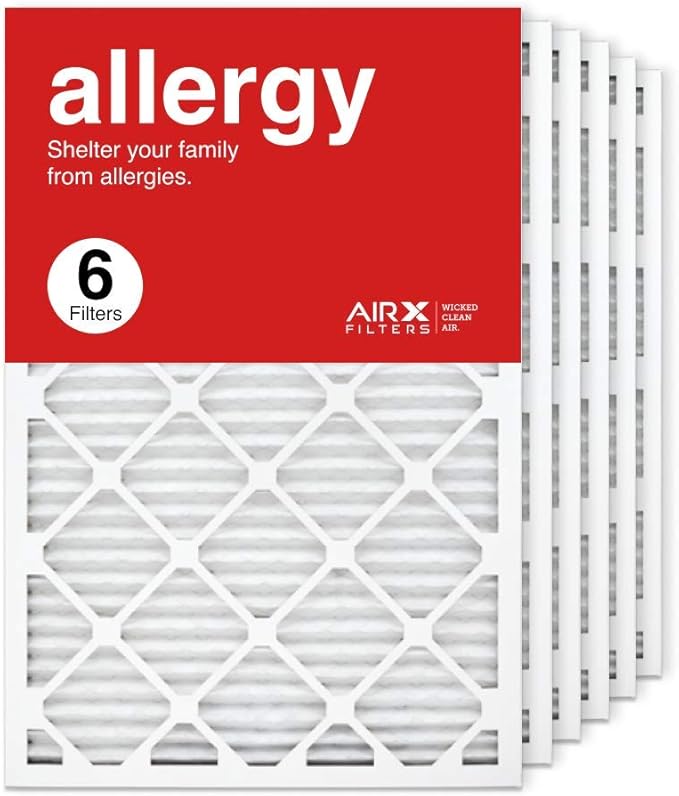AIRx Filters 20x30x1 Air Filter MERV 11 Pleated HVAC AC Furnace Air Filter, Allergy 6-Pack, Made in the USA