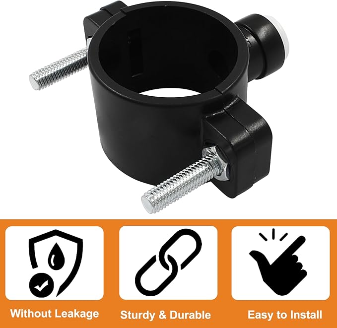 2Pcs Drain Saddle Valves, 3/8" Plastic Quick Connect Water Filters Valve Clamp Hose Pipe Adapter for Under Sink Reverse Osmosis System