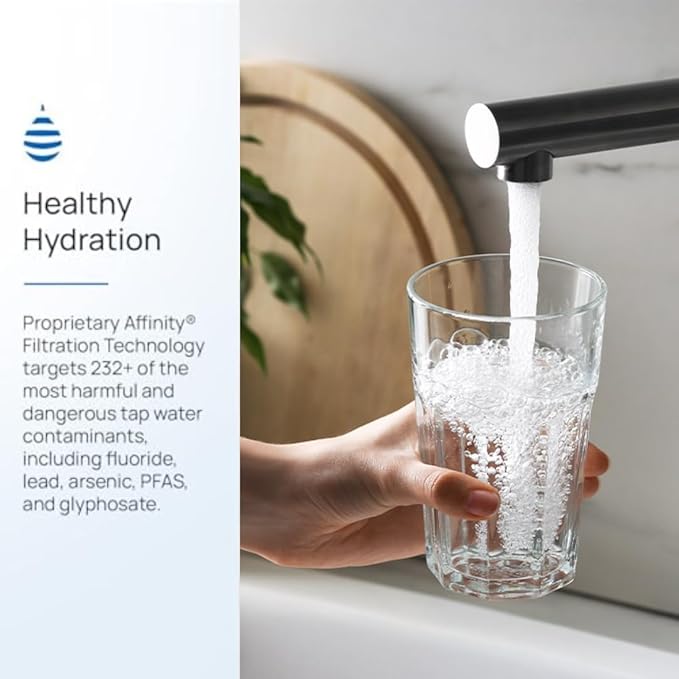 Clearly Filtered Inline Water Filter – Plastic/Vinyl/Copper ¼” Fitting | Targets 232+ Contaminants Including PFAS, Lead & Fluoride | Universal ¼” Inline Filter for Refrigerator Water Lines