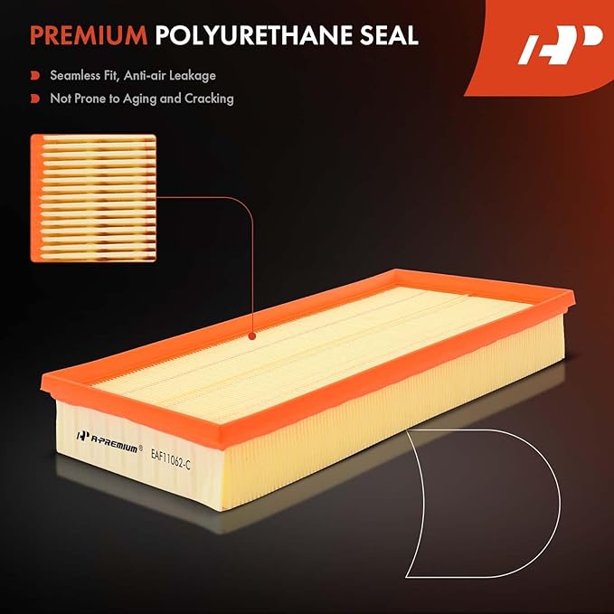 A-Premium 2-PC Engine Air Filter Compatible with Land Rover Discovery, LR4, Range Rover, 2010-2022, Flexible Panel