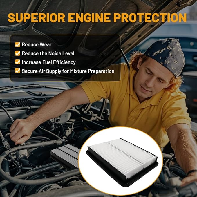 Premium Engine Air Filter for My Car, Automotive Replacement Air Auto Filters for Hyundai Azera/Sonata/Santa Fe, for Kia Cadenza/Optima/Sorento