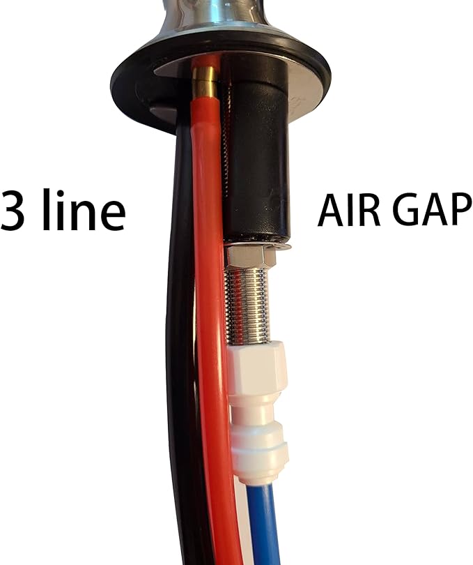 Air Gap 3 Line Lead-Free RO Faucet Drinking Water Filtration Reverse Osmosis Faucet (Brushed Nickel) NSF Certified