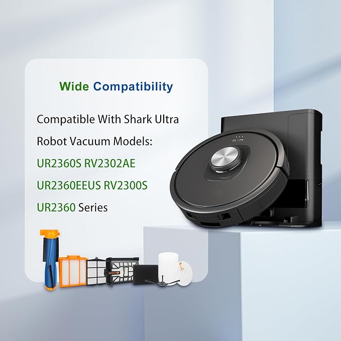 Replacement Filter Compatible with Shark UR2360S UR2360 UR2360EEUS Ultra Robot Vacuum (12 PACK)