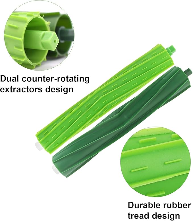 Replacement Roller Brushes Compatible for iRobot Roomba E & I & J Series - Fit e5 e6 e7 i1 i1+ i2 i3 i3+ i4 i4+ i6 i6+i7 i7+ i8 i8+ j6+ j7 j7+,Combo i5 i5+j5 j5+ Vacuum Cleaner Accessories - 2 Set