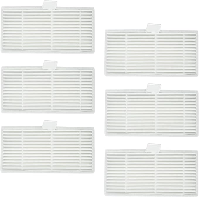 BBT BAMBOOST Filter Replacement Parts Fit for ZCWA BR150/BR151, MAMNV BR150/BR151, ONSON BR150/BR151 2-in-1 Robot Vacuum Cleaner, HEPA Filter Accessories(6 Pack)
