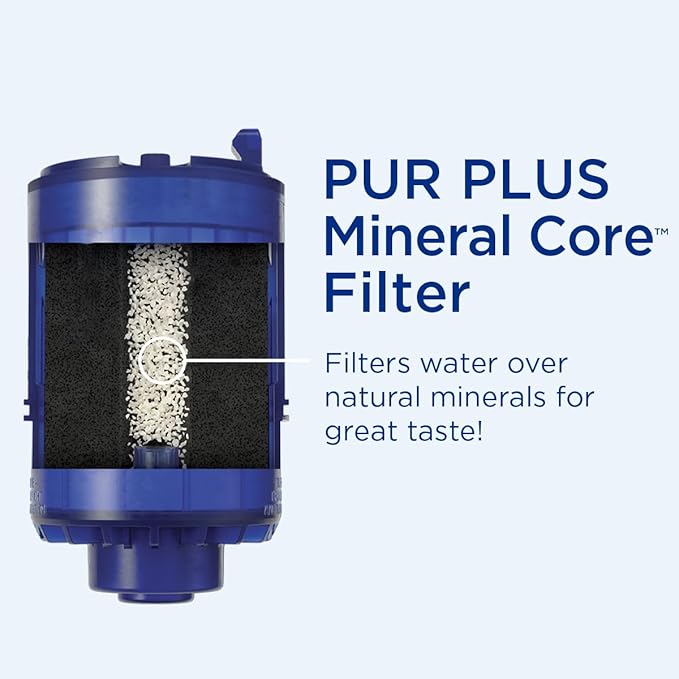 PUR PLUS Faucet Mount Replacement Filter 1-Pack, Genuine PUR Filter, 3-in-1 Powerful, Natural Mineral Filtration, Lead Removal, Blue (RF99991)