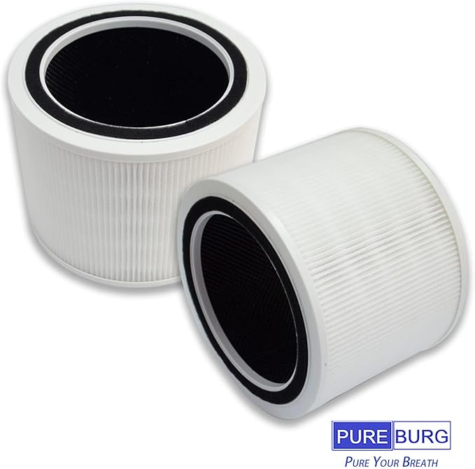 PUREBURG Core 200S-RF Replacement Filters Compatible with Levoit Core 200s Air Purifier,2-Pack H13 HEPA 4-Stage Filtration Activated carbon Air Clean Dust VOCs Odor