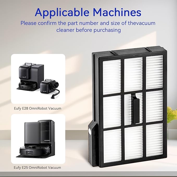 Replacement Filters For Eufy Omni E28/ Omni E25 Robot Vacuum Cleaner - Filters Accessories Kit Filters Accessories Kit - High-Efficiency Filters Replacement Parts