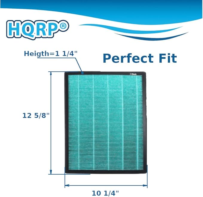 HQRP 2-Pack HEPA Filters Compatible with Coway Airmega MAX2 300 / 300S Smart Air Purifier, 3111635 Replacement with Carbon Layer