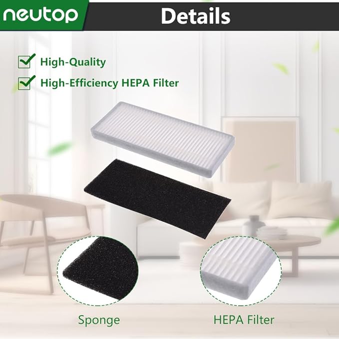 Neutop Replacement Filters Compatible with eufy RoboVac 11S, 15T, 30, 30C, 15C, 12, 25C, 35C, Robot Vacuums Parts Accessories, 9-Pack