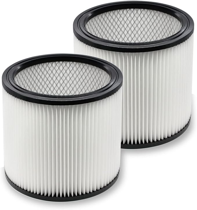 Extolife Replacement Filter Compatible with Shop-Vac 90350 90304 90333 Replacement fits for Shop Vac 4-16 Gallon most Wet/Dry Vacuum, Washable Synthetic Material, 2 PACK