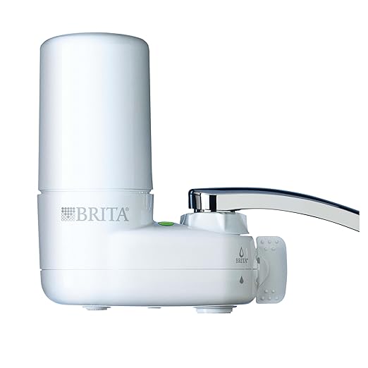 Brita Faucet Mount Water Filter System, White, No-Wait Filtration, Easy Install, Multi-Use Tap Water Filter for Kitchens, Bathrooms & Small Spaces