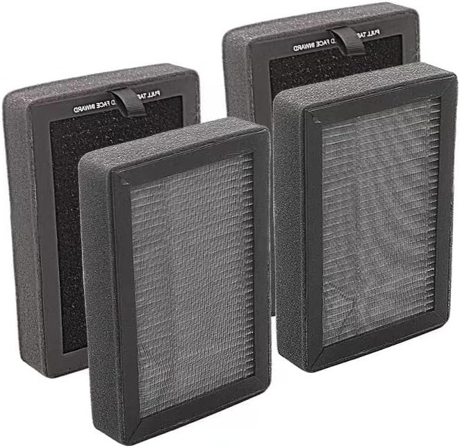 Green Piece® Filters - Replacement Activated Carbon 3-Stage Filtration System- Levoit - LV-H128 Air Purifier (2 Pack- 4 Filters for 2 Replacements) Made (Not Made by Levoit)