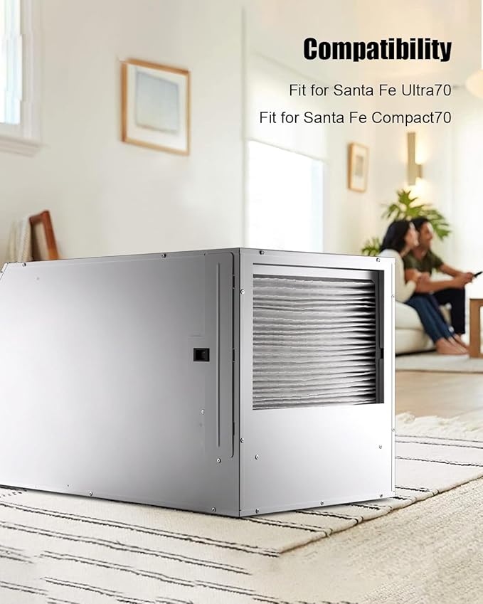 9 x 11 x 1 MERV 13 Replacement Dehumidifier Filter Compatible with Santa Fe Compact70 Ultra70 Element Compact2 UA 65H Dehumidifier Models, 2 Pack High-Efficiency Air Dehumidifier Filters