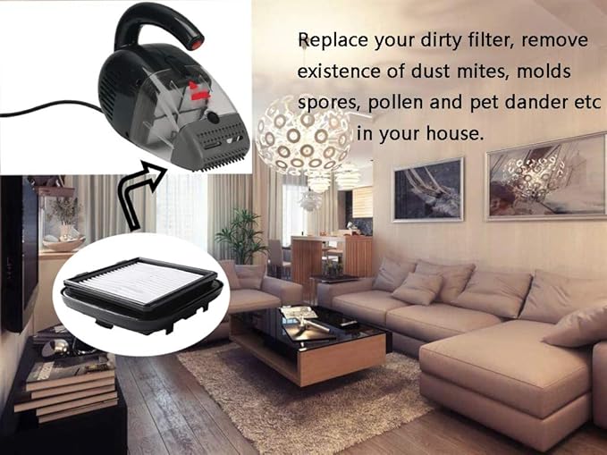 97D5 Filter Compatiable with Bis-sell Cleanview Pet & Hand Vac Multi-Level Filter, Replace Part # 203-1432 2031432 203-7416, 2037416 (4 Packs)