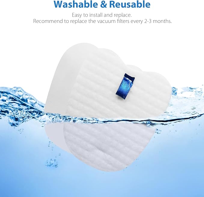 Vacuum Filters Replacement Set for Shark Rocket Vacuum HV345 HV343AMZ ZS350 ZS351 ZS352 HV320 HV321 HV322 HV324Q HV345 HV401, 6 Foam&Felt Filters + 6 Post-Filters, Part # XPMFK320&1084FTV320