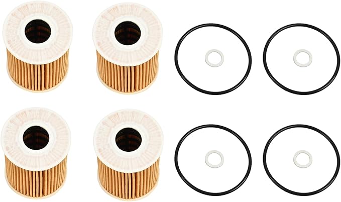 26320-3CKB0 4Pcs Oil Filter Fit for Hyundai Genesis Palisade3.8L/ for Kia Cadenza Sedona Sorento Telluride, Engine Oil Filters with Seals Pack