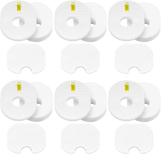 Colorfullife 6 Post + 6 Foam & Felt Vacuum Filter Replacement for Shark Rocket Vacuum HV292 HV300, HV300W, HV301, HV302, HV303, HV305, HV308, HV310, UV450, Replaces Part XFFV300