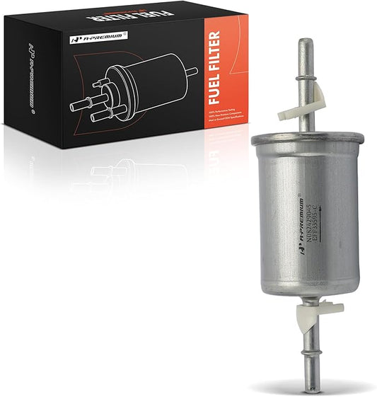 A-Premium Fuel Filter Compatible with Ford F-150 F150 1999-2006, F-250 F250 1999, F-150 Heritage 2004, Explorer 1999-2001, Focus 2000-2008, Mustang 1998-2004, Expedition & Lincoln & Mazda & Mercury