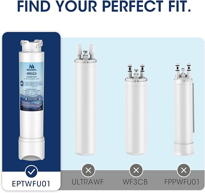 MARRIOTTO EPTWFU01 Water Filter Replacement, Compatible with EPTWFU01, EWF02, Pure Source Ultra II, 2 count