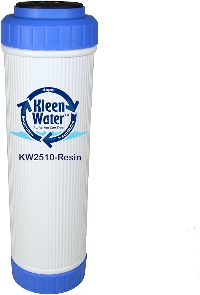 Kleenwater KW2510-Resin Filter Cartridge Replacement 6 Pack, for KW2510HW-KW2510-resin-Dish-Kit Filtration System