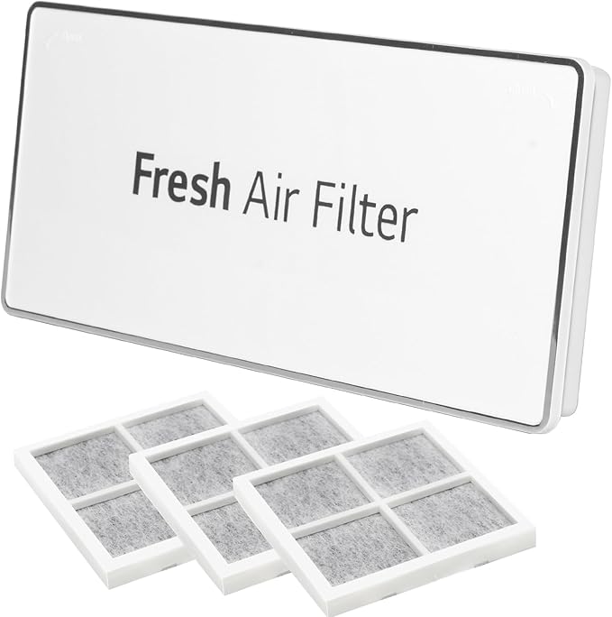 MCR66849208 Filter Cover Decor and 3Pcs Air Filter Replacement Compatible with LG Refrigerator LRMXS2806S, LFXS28968S, LMRS28596S, LMRS28626S, LMRS28626D, LFXS26973d etc.