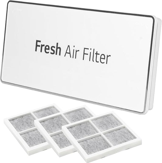 MCR66849208 Filter Cover Decor and 3Pcs Air Filter Replacement Compatible with LG Refrigerator LRMXS2806S, LFXS28968S, LMRS28596S, LMRS28626S, LMRS28626D, LFXS26973d etc.