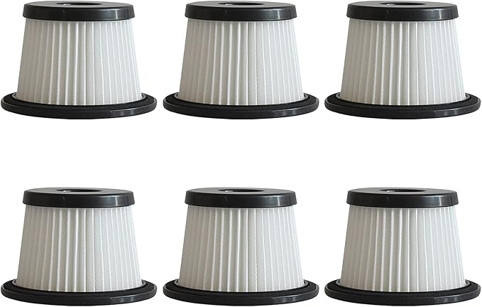 VideoPUP 6pcs Replacement HEPA Filter Washable Resuable Vacuum Dust Filters Compatible with MOOSOO K24 Cordless Vacuum