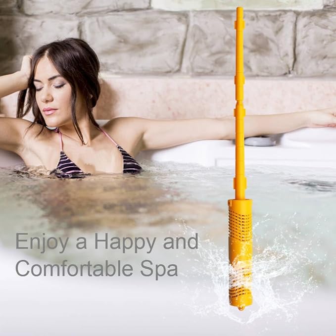 Spa Mineral Sticks, Hot Tub Mineral Stick, Spa Mineral Sticks for Hot Tub with 4 Months Lifetime Universal for Pool&Hot Tub to Keep Water Clear(Yellow,2PCS)