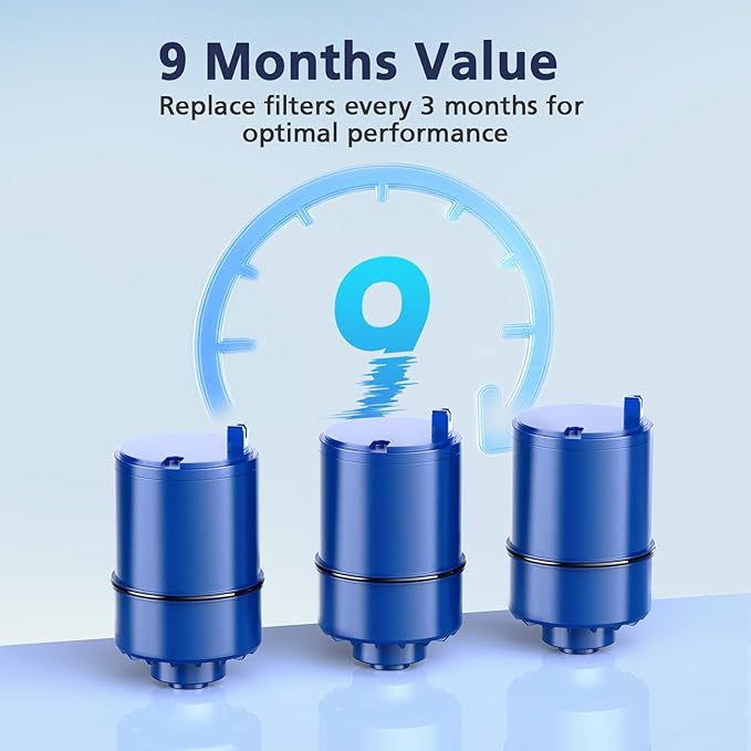 3 Pack Water Filter Replacement Compatible with All PUR®, PUR®PLUS Faucet Filtrat-ion Systems, RF-9999® Faucet Water Filter, High Efficiency Filtration and 18-Month Value, NSF Certified, Blue