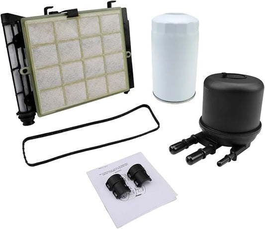 6.7L Powerstroke Diesel Fuel Filter Element & Oil Filter, Compatible with 2017-2023 Ford F-250, F-350, F-450, F-550 Super Duty V8, Replaces# FD-4624, FD-4625, FL2124S, FL2051S