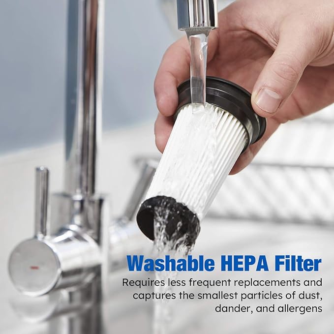Vacmaster 2 pcs HEPA Filter Washable & Reusable Vacuum Replacement Filter for Stick Vacuum Cleaner fits Model VSD1801 & VSD1001