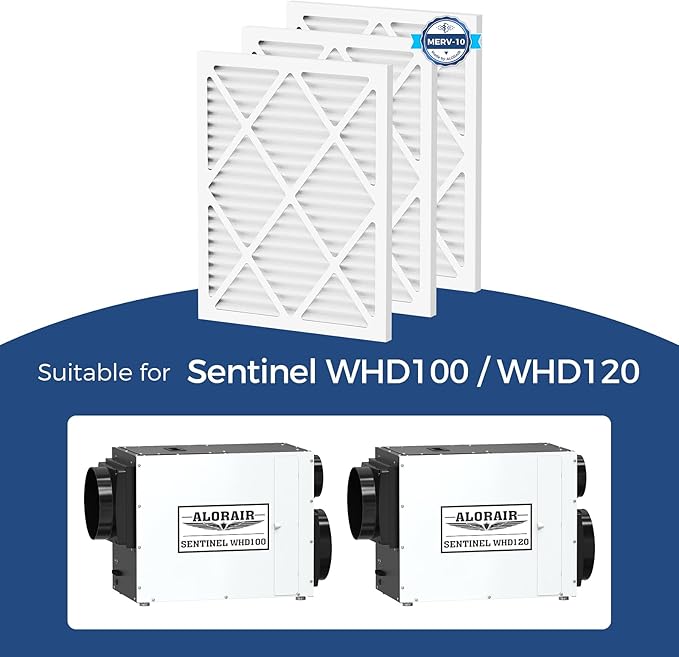 ALORAIR 3 Pack MERV-10 Filter for Dehumidifier Sentinel WHD100,Sentinel WHD120