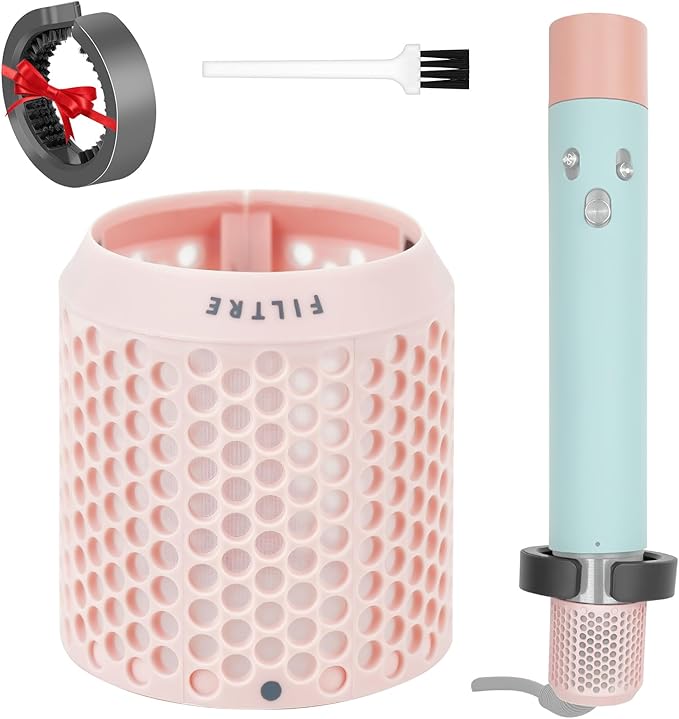Filter Cage Cover for Dyson Airwrap, Outer Filter Cover Attachment Replacement Compatible with Airwrap Attachment Strainer Replacement, Pink