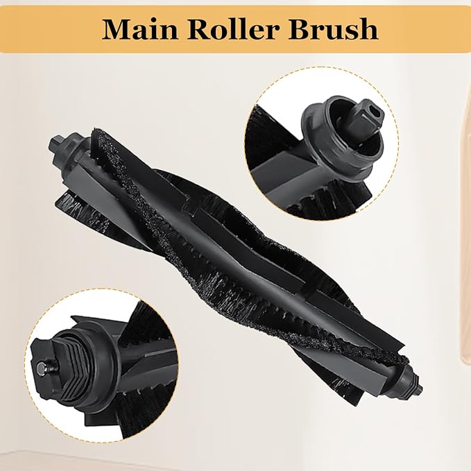 WVCR200S Replacement Parts for WYZE Robot Vacuum Cleaner WVCR200S Spare Accessories, 3 Main Roller Brush, 8 Side Brushes, 4 Hepa Filters, 1 Cleaning Tool