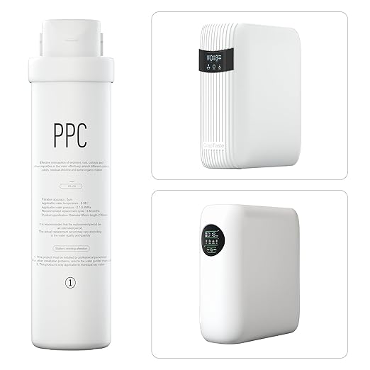 PPC Filter Replacement for Reinmoson RMS-WP-RO800 and CrispTaste CRS-RO800 Reverse Osmosis System Tankless Reverse Osmosis Water Filter, Reduces PFAS TDS, Under Sink RO System(CRS-RO800-PPC)