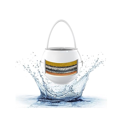 Luxury Version Bath Water Filter for Tub Faucet with Overflow,3,000 Gallons Filtration,Remove Contaminants,Chlorine,Fluoride,Hard Water Softener,Enhances Health of Skin,Hair,Nails,Relieve Eczema,White