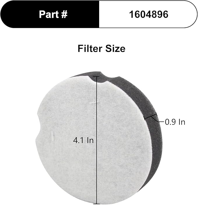 Replacement Filter Compatible with Bissell 3508 3437F 1520 2112 2690 21129 23T7 PowerForce Compact Upright Vacuum,Parts #1604896 (4 Pack)