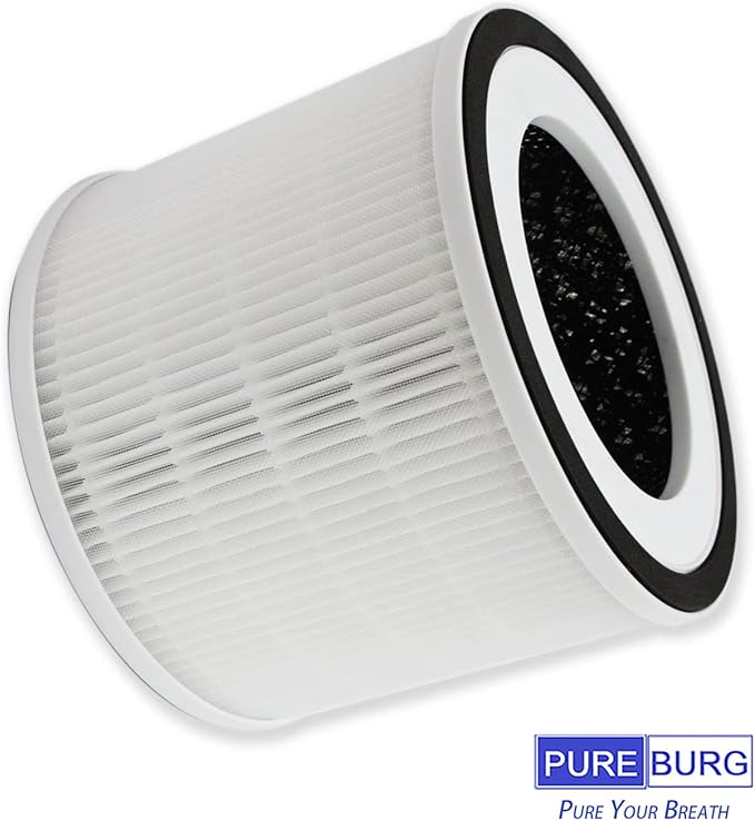 PUREBURG Replacement Filter Compatible with Afloia Fillo Halo Allo Air Purifiers & Mooka Allo Air Purifier,2-Pack H13 HEPA 4-Stage Filtration Activated Carbon