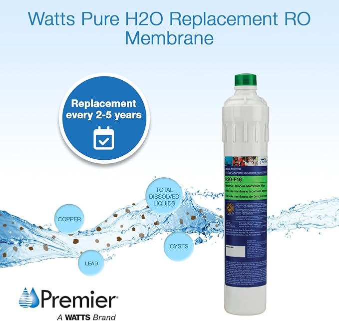 Watts Pure H2O Replacement Membrane Filter for Under Sink