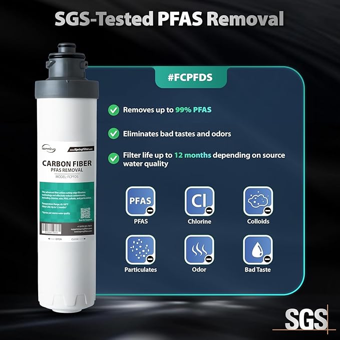 iSpring F5DS-PF Full Filter Replacement Set, Fits DS4B-PF & DS4S-PF Bottleless Water Dispenser, Up to 12 Months Based on Use & Water Quality, Includes 2x FPDS, 1x FCPFDS, 1x FGKDS and 1x FTDS