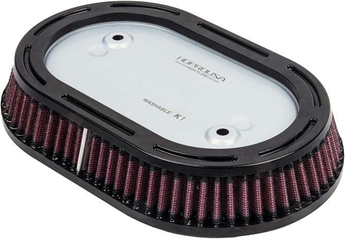 Replacement 29400267 Motorcycle High-flow Air Filter Compatible with '17-later Touring '18-later Softail M8 Engine Equipped with 114 Air Cleaner Accessories Parts (Red)