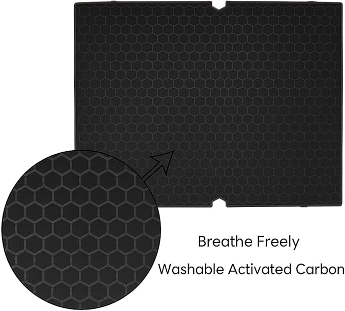 Nispira 116130 5500-2 Air Purifier Replacement Filter H for Winix 5500-2 AM80 True HEPA Activated Carbon 16.25 L x 12.5 W x 1.5 TH, 1 Set