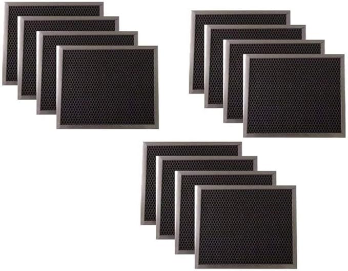KITCHEN BASICS 101: 12 Pack 97007696 Range Hood Grease Mesh Charcoal Carbon Combo Filter Replacement for Broan Nutone 6105C, 41F, 97005687 - Size 8.75 x 10.5 x .44 Inches