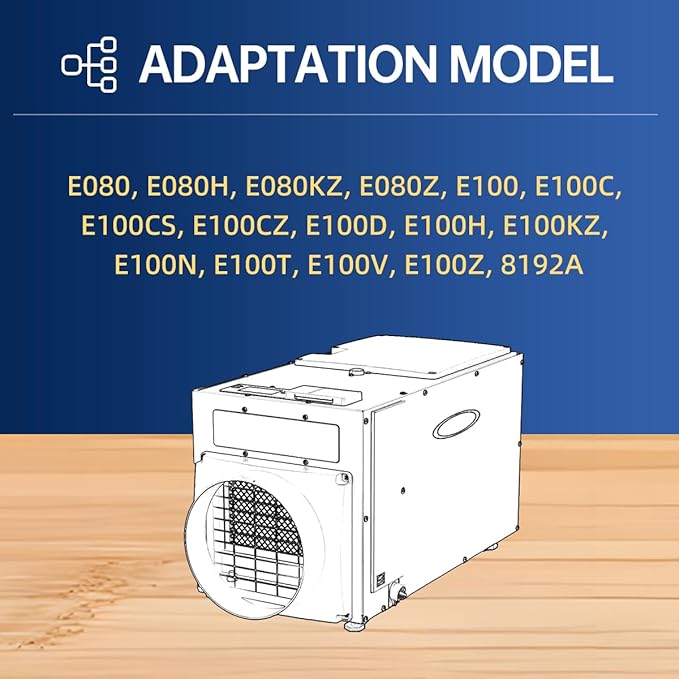 5881 Dehumidifier Filter MERV 8 Washable Compatible with Whole-House Dehumidifiers Models E100 E080 8192A and Dehumidifying Ventilator 8192A Replacement Filter 2 Packs