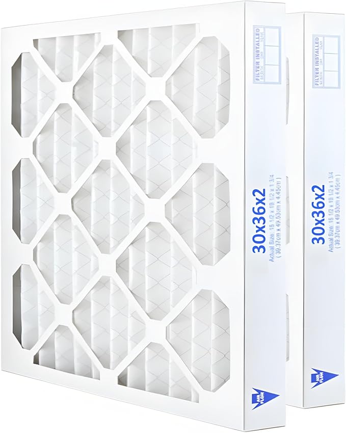 AIRx Filters 30x36x2 Furnace Filter MERV 8 Pleated Replacement AC Air Filter, For Lint, Pollen & Dust Debris Control, 2-Pack