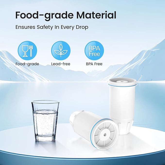 Water Filter Replacement for zero Pitchers and Dispenser,fit for ZR-001 ZR-004 ZP-006 ZR-017 ZS-008 Filters, Multi-Stage Filter System Reduce Lead, Chromium, PFOA/PFOS and TDS, 2pack,by Cobectal