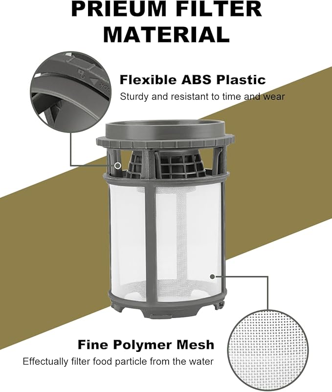 【Upgraded】W10872845 Dishwasher Pump Filter Cup (New Upgrade) Compatible with 8579307 AP6030094 W10056425 W10056426 Fit for Whirl-pool Ken-more Ama-na by puxyblue